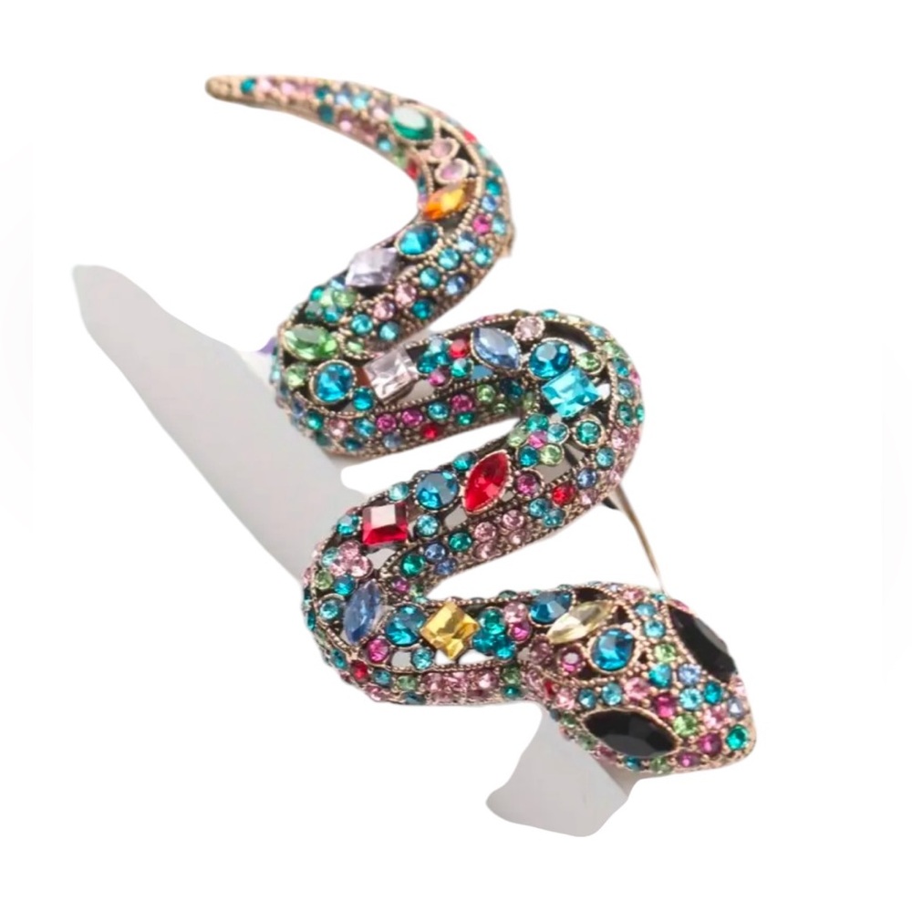 Rhinestone Color Diamond Snake Brooch for Girls | Fashion‎ Jewelry